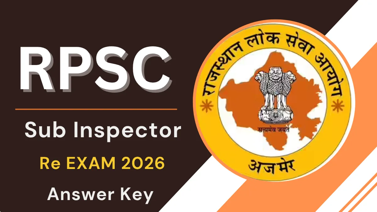RPSC SI Answer Key 2026